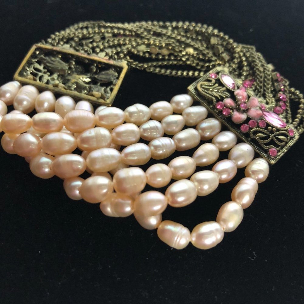 Freshwater cultured pearl bracelet - Picture 3 of 5